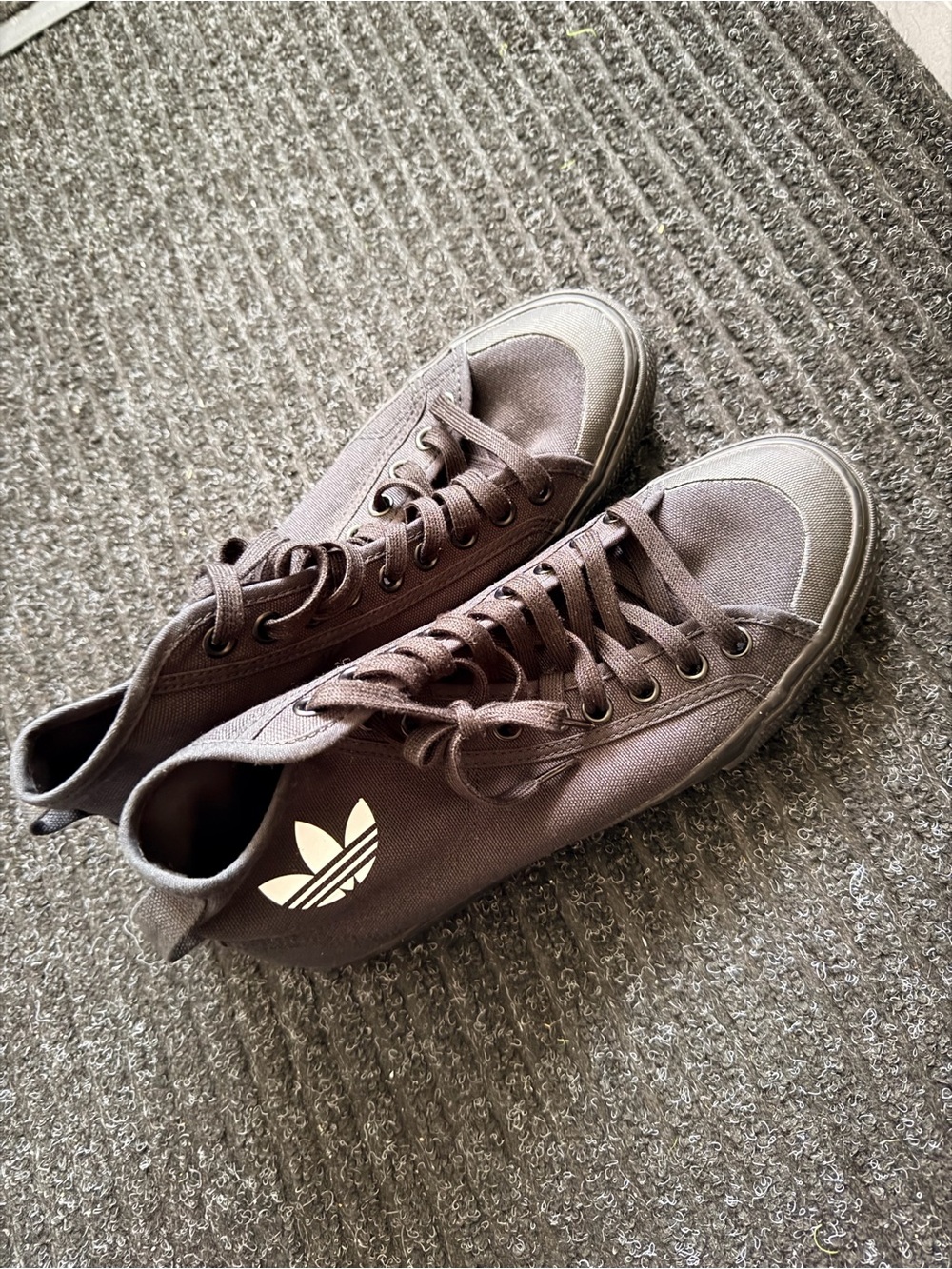 adidas Originals Brown High-Top Canvas Sneakers
